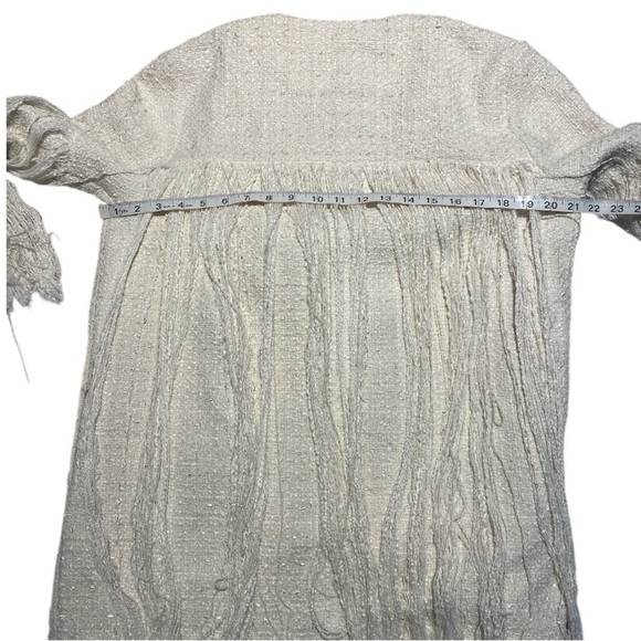 Zara Cream Fringe Blazer - Picture 14 of 16